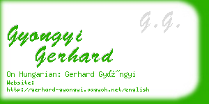 gyongyi gerhard business card